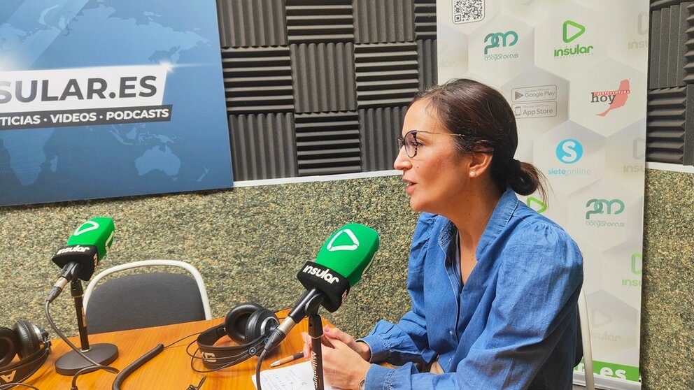 Natalia Santana durante la entrevista