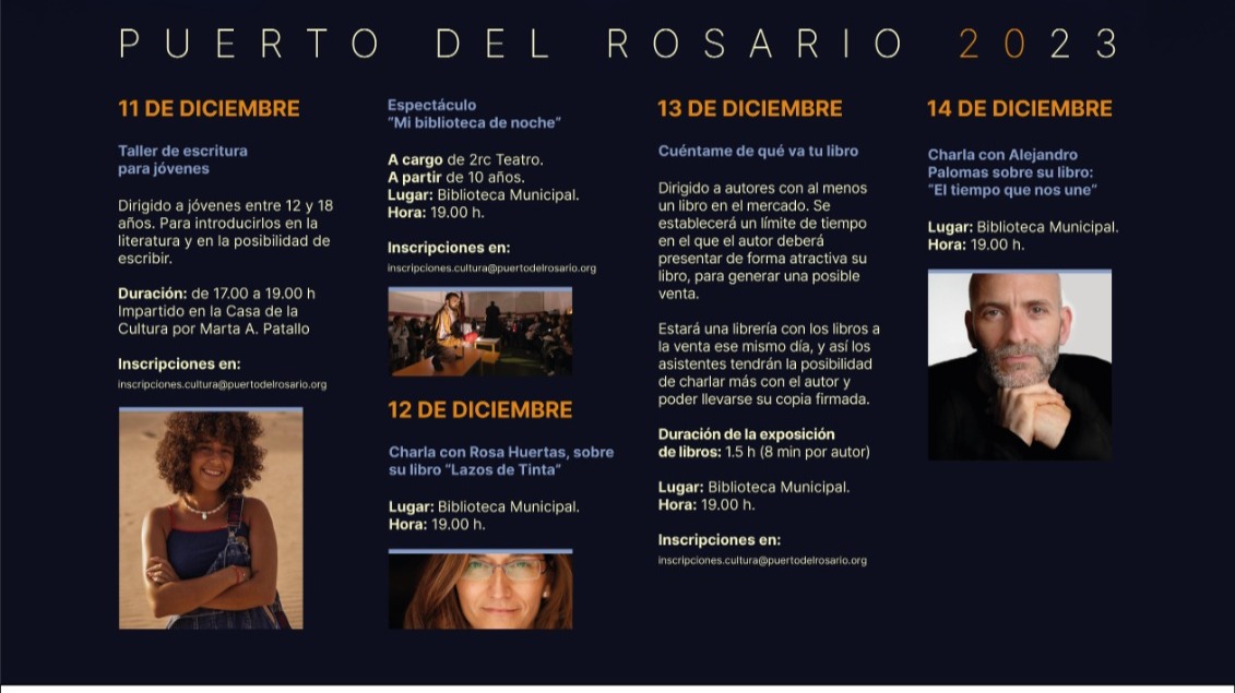 Puerto del Rosario acoge una nueva edición de la Semana Literaria del 11 al  14 de diciembre
